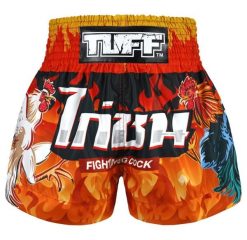 Spodenki treningowe TUFF Fighting Rooster L. Brązowe krótkie spodenki sportowe TUFF, l, bez wzorów, z materiału. Za 149.00 zł.