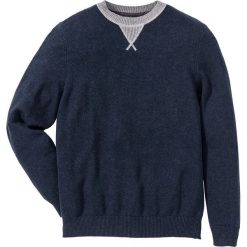 Sweter Regular Fit bonprix ciemnoniebieski melanż. Swetry nierozpinane marki bonprix. Za 44.99 zł.