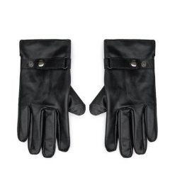 Rękawiczki Męskie Lasocki. Czarne rękawiczki Lasocki, bez wzorów. Za 99.99 zł.