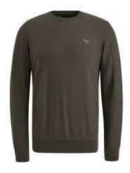 PME Legend Sweter w kolorze ciemnozielonym rozmiar: XL. Brązowe swetry nierozpinane PME Legend, xl, bez wzorów, z bawełny, bez kołnierzyka, bez ramiączek. Za 246.53 zł.