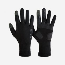 Rękawiczki rowerowe Van Rysel Mid-Season 900 Waterproof. Czarne rękawiczki VAN RYSEL, bez wzorów. Za 139.99 zł.