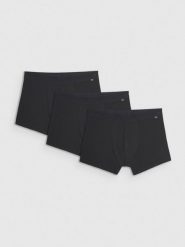 4F Bielizna bokserki (3-pack) męskie - czarne 3XL. Czarna bokserki 4F, m, bez wzorów, z bawełny. Za 99.99 zł.