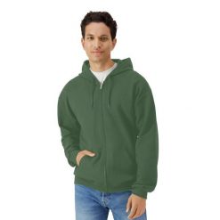 Męska Bluza Z Kapturem Softstyle Midweight Full Zip. Niebieskie bluzy z kapturem GILDAN, m, bez wzorów, z bawełny, z kapturem. Za 133.99 zł.
