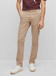 Boss Chinosy Kaito1 50487966 Beżowy Slim Fit. Brązowe eleganckie spodnie Boss, m, z bawełny. Za 449.99 zł.