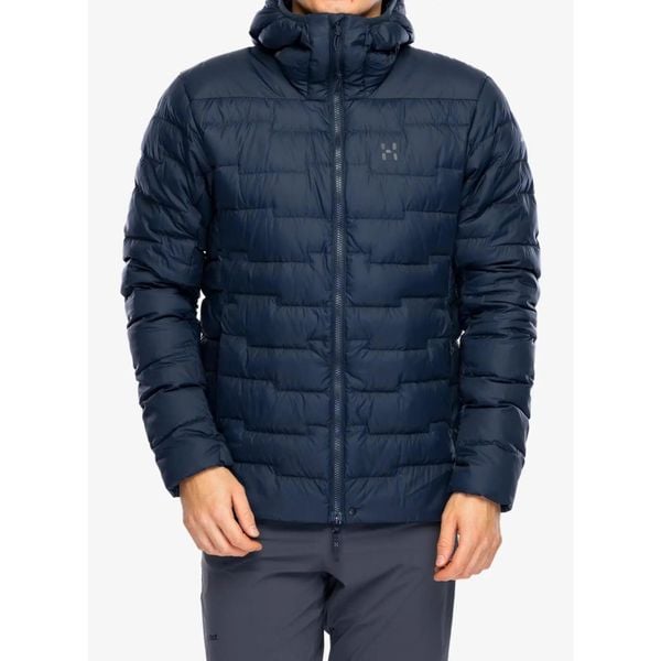 Kurtka puchowa męska Haglofs ROC Flash Down Hood. Niebieskie kurtki Haglöfs, m, bez wzorów, z puchu, bez kaptura. Za 797.99 zł.