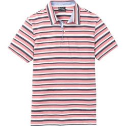 Shirt polo w paski bonprix jasnoróżowo-kremowo-ciemnoszary w paski. Koszulki polo marki bonprix. Za 69.99 zł.