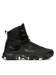 Premiata Trzewiki Saintcro 394M Czarny. Czarne botki sznurowane Premiata, bez wzorów, ze skóry, bez obcasa, bez zapięcia. Za 1,369.00 zł.