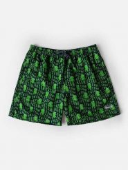 Admas Szorty kąpielowe w kolorze czarno-zielonym rozmiar: S. Czarne kąpielówki admas, s, bez wzorów, z materiału. Za 113.99 zł.