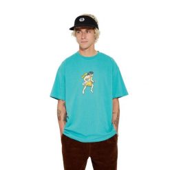 Koszulka sportowa męska Volcom Todd Bratrud 2. Zielone t-shirty sportowe Volcom, bez wzorów, z bawełny, bez ramiączek. W wyprzedaży za 95.00 zł.