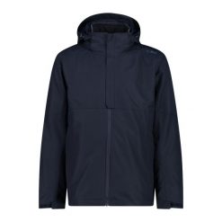 Wodoodporna kurtka 3 w 1 CMP. Czarne kurtki przeciwdeszczowe CMP, bez wzorów, bez kaptura. Za 539.65 zł.