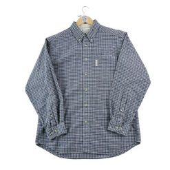 Second life - Męska klasyczna koszula w kratę - Jak nowy. Niebieskie koszule Columbia, m, bez wzorów, bez kołnierzyka, bez ramiączek. Za 127.76 zł.