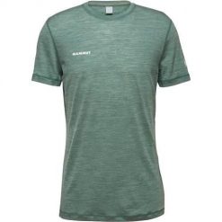 Koszulka sportowa męska Mammut Jade. Zielone t-shirty sportowe Mammut, bez wzorów, bez ramiączek, trekkingowe. Za 419.99 zł.