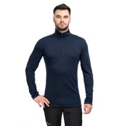 Koszulka termoaktywna męska Classic Thermal Merino BL 1/4 Zip. Niebieskie bielizna termoaktywna Smartwool, m, bez wzorów, z wełny, bez ramiączek, trekkingowe. Za 589.99 zł.