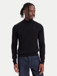 KARL LAGERFELD Golf 655002 564399 Czarny Regular Fit. Czarne golfy KARL LAGERFELD, m, bez wzorów, z wełny, bez ramiączek. Za 569.99 zł.