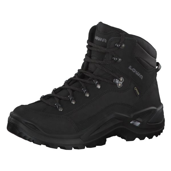 Buty trekkingowe męskie Lowa Renegade Gtx Mid. Czarne buty turystyczne Lowa, na zimę, bez wzorów, z gore-texu, za kostkę, bez zapięcia, trekkingowe, gore-tex. Za 1,225.99 zł.