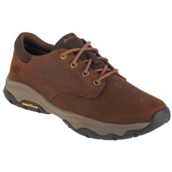 Buty sportowe Sneakersy męskie, Skechers Craster-Fenzo. Brązowe buty sportowe casual Skechers, bez wzorów, z nubiku, bez zapięcia. Za 349.99 zł.