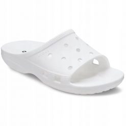 Klapki Dla Dorosłych Crocs Saturday Slide. Białe klapki Crocs, z materiału. Za 109.99 zł.