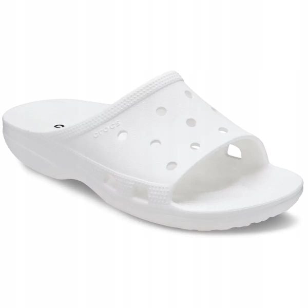 Klapki Dla Dorosłych Crocs Saturday Slide. Białe klapki Crocs, z materiału. Za 109.99 zł.