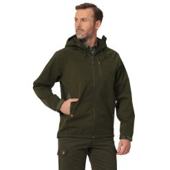 Kurtka myśliwska męska Tagart Softshell Volda z wysokiej jakości membraną. Zielone kurtki TAGART, m, bez wzorów, z softshellu, bez kaptura. Za 599.00 zł.