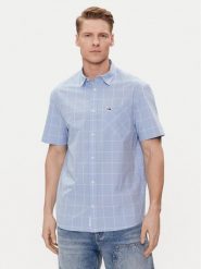 Tommy Jeans Koszula DM0DM18967 Niebieski Regular Fit. Niebieskie koszule Tommy Jeans, m, bez wzorów, z bawełny, bez kołnierzyka, bez ramiączek. Za 189.99 zł.