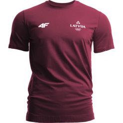 Koszulka męska Łotwa Pyeongchang 2018 TSM800 - bordowy. Czerwone t-shirty 4F, m, bez wzorów, z bawełny, bez kołnierzyka, bez ramiączek. W wyprzedaży za 39.99 zł.