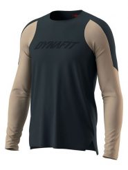 DYNAFIT Koszulka funkcyjna "RIDE" w kolorze beżowo-czarnym rozmiar: M. Brązowe t-shirty sportowe Dynafit, bez wzorów, z materiału, bez ramiączek, outdoorowe. Za 148.96 zł.