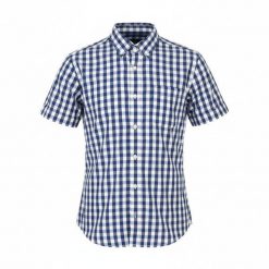 Scotch & Soda koszula męska krótki rękaw S bawełniana kratka Italia. Niebieskie koszule COACH SOAK, na wiosnę, m, bez wzorów, z bawełny, bez kołnierzyka, bez ramiączek. Za 266.99 zł.