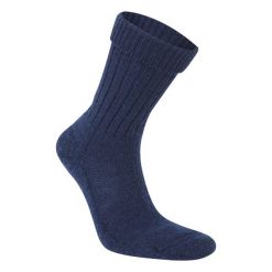 Wełniane Skarpety Do Butów Unisex Dla Dorosłych. Niebieskie skarpety Craghoppers, bez wzorów, z materiału. Za 99.99 zł.