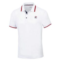 Koszulka sportowa męska Fila Polo Piro. Białe koszulki polo sportowe Fila, m, bez wzorów, z poliesteru, bez kołnierzyka, bez ramiączek. Za 329.00 zł.