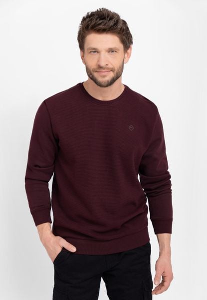 Bawełniana bluza B-KIV. Czerwone bluzy bez kaptura Volcano, m, bez wzorów, z bawełny, bez kaptura. Za 139.99 zł.