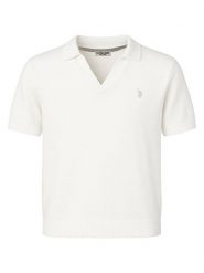 U.S. Polo Assn. Koszulka polo w kolorze białym rozmiar: L. Białe koszulki polo sportowe U.S. Polo Assn., l, bez wzorów, bez kołnierzyka, bez ramiączek. Za 152.95 zł.