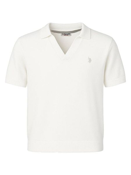 U.S. Polo Assn. Koszulka polo w kolorze białym rozmiar: L. Białe koszulki polo U.S. Polo Assn., l, bez wzorów, bez kołnierzyka, bez ramiączek. Za 152.95 zł.