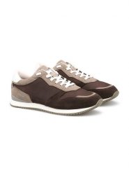 LLOYD Skórzane sneakersy w kolorze beżowo-brązowym rozmiar: 42,5. Brązowe buty sportowe casual Lloyd, bez wzorów, z materiału, bez zapięcia. Za 269.95 zł.