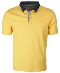 Koszulka POLO Żółta z Kołnierzykiem, Krótki Rękaw -PAKO JEANS. Żółte bluzki z długim rękawem Pako Jeans, m, bez wzorów, z bawełny, bez kołnierzyka, bez ramiączek. Za 119.00 zł.