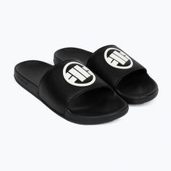 Klapki męskie Pitbull Logo. Czarne klapki PITBULL, z materiału. Za 109.99 zł.