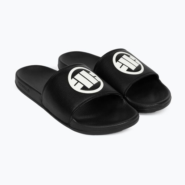 Klapki męskie Pitbull Logo. Czarne klapki PITBULL, z materiału. Za 109.99 zł.