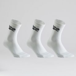 Skarpety sportowe tenis Reebok wysokie x3. Skarpetki sportowe Reebok, bez wzorów, z bawełny. Za 39.99 zł.