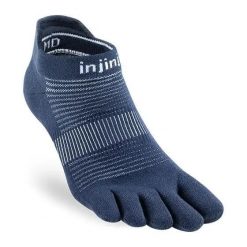 Skarpetki Injinji Original Weight No-Show. Szare skarpety Injinji, bez wzorów, ze skóry. Za 132.00 zł.