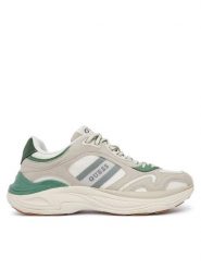 Guess Sneakersy FMTSQU SUE12 Beżowy. Brązowe buty sportowe casual Guess, z aplikacjami, z materiału, bez zapięcia. Za 634.99 zł.