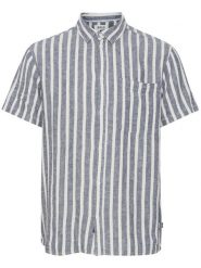 Solid Koszula 21107688 Niebieski Regular Fit. Niebieskie koszule Solid, l, bez wzorów, ze lnu, bez kołnierzyka, bez ramiączek. Za 119.99 zł.