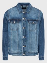 7 For All Mankind Kurtka jeansowa Perfect JSK5C100LO Niebieski Regular Fit. Niebieskie kurtki 7 for all mankind, m, bez wzorów, z bawełny, bez kaptura. Za 499.99 zł.