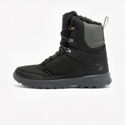 Buty turystyczne męskie Quechua NH100 Warm wodoodporne. Czarne buty turystyczne QUECHUA, na jesień, bez wzorów, z materiału, przed kolano, bez zapięcia, trekkingowe. Za 179.99 zł.