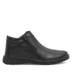 Botki Go Soft. Czarne botki sznurowane GO SOFT, bez wzorów, bez obcasa, bez zapięcia. Za 259.99 zł.