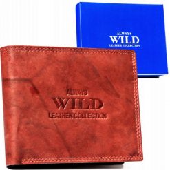 Portfel skórzany Always Wild AW-N7-MAL brązowy. Brązowe portfele Always Wild, bez wzorów, ze skóry. Za 45.00 zł.