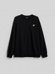 4F Bluza dresowa loose bez kaptura męska - czarna XXL. Czarne bluzy 4F, m, bez wzorów, z dresówki, bez kaptura. Za 159.99 zł.