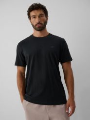 4F T-shirt regular gładki męski - szary XL. Szare t-shirty 4F, m, bez wzorów, z bawełny, bez kołnierzyka, bez ramiączek. Za 69.99 zł.