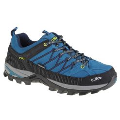 Buty trekkingowe CMP Rigel. Czarne buty turystyczne CMP, bez wzorów, z materiału, bez zapięcia, trekkingowe. Za 359.99 zł.