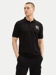 KARL LAGERFELD Polo 745402 552235 Czarny Regular Fit. Czarne koszulki polo KARL LAGERFELD, m, bez wzorów, z bawełny, bez kołnierzyka, bez ramiączek. Za 289.99 zł.