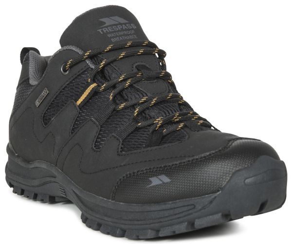 Trespass Finley Low Cut - Męskie buty turystyczne o niskim kroju, czarne. Czarne buty turystyczne Trespass, bez wzorów, z materiału, bez zapięcia, wspinaczkowe. Za 215.30 zł.