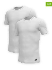 Adidas Koszulki (2 szt.) w kolorze białym rozmiar: M. Białe bezrękawniki Adidas, m, bez wzorów, z bawełny, bez kołnierzyka, bez ramiączek. Za 92.86 zł.